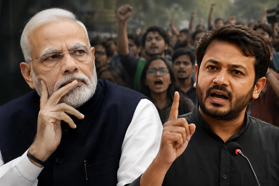 ‘പ്രധാനമന്ത്രി പദം വിടൂ, ഇൻഫ്ലുവൻസറാകൂ’; മോദിയെ പരിഹസിച്ച് അഭിജീത് ദിപ്കെ, വിദ്യാർത്ഥി പ്രതിഷേധം വീണ്ടും ശക്തമാക്കുമെന്ന് മുന്നറിയിപ്പ്